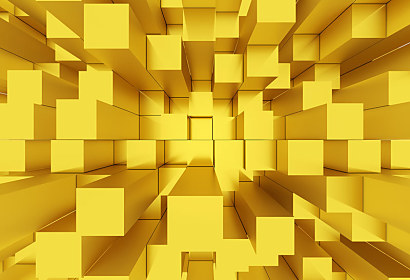 Trojrozměrná fototapeta žluté bloky 24903