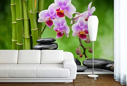 Fototapeta Bamboo Orchid Stones 24801
