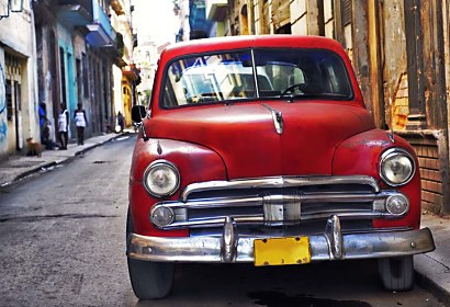 Fototapeta Red Retro Car Havana 3352