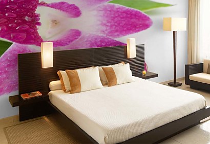 Tapeta v spálni na stene Orchidea