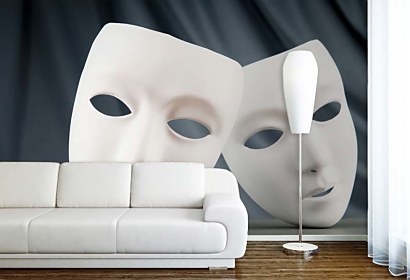 fototapeta - biele masky