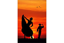 Fototapeta - Pár tančí Flamenco 6436