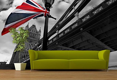 Fototapeta London Tower bridge with British flag 24287