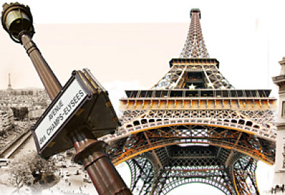 Vintage Paris - Fototapeta panorama 24218