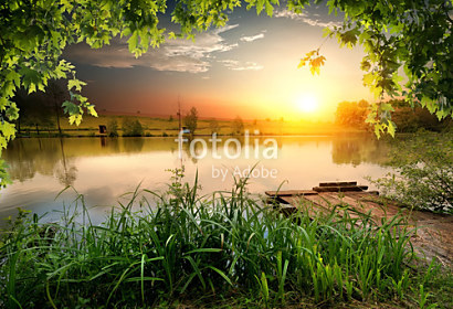 Tapeta Sunset reflection 152031760