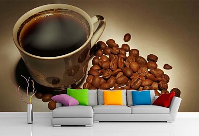 šálka kávy - tapeta do kaviarne