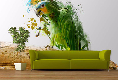 Art tapeta Zelený papagáj 29354