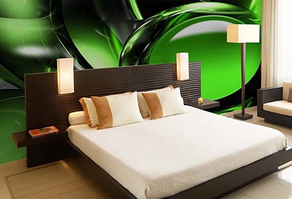 Spálňa - Fototapeta zelené pozadie