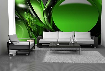 Luxusné foto tapety na mieru so zeleným pozadím